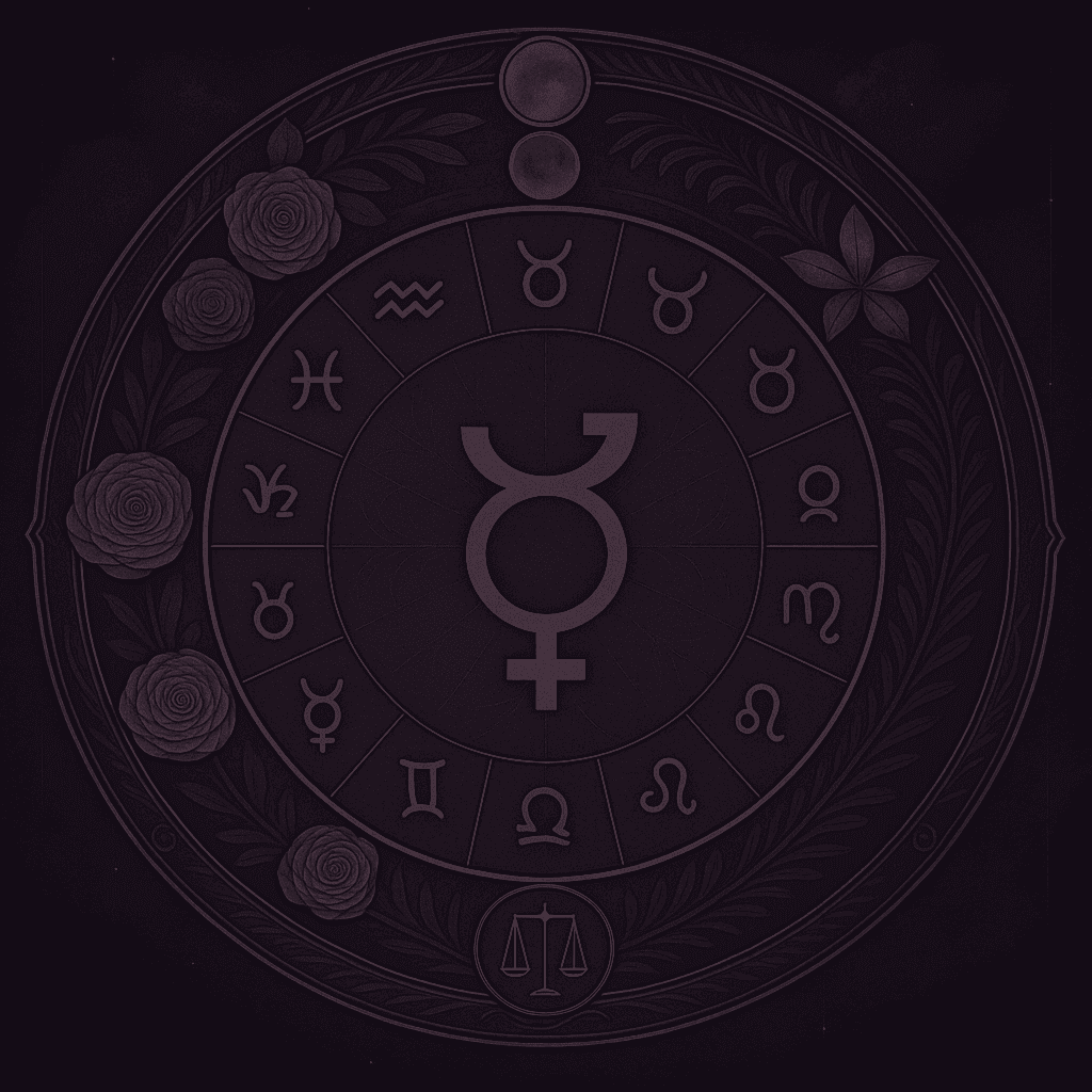 Overzicht van de Mercuriustekens in het gedeelte met astrologische kaarten van AskNebula Photo - Overzicht van de Mercuriustekens in het gedeelte met astrologische kaarten van AskNebula