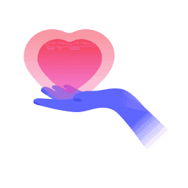 Pictogram van een hand met een hart zoals gebruikt op de spirituele pagina's van AskNebula Photo - Pictogram van een hand met een hart zoals gebruikt op de spirituele pagina's van AskNebula