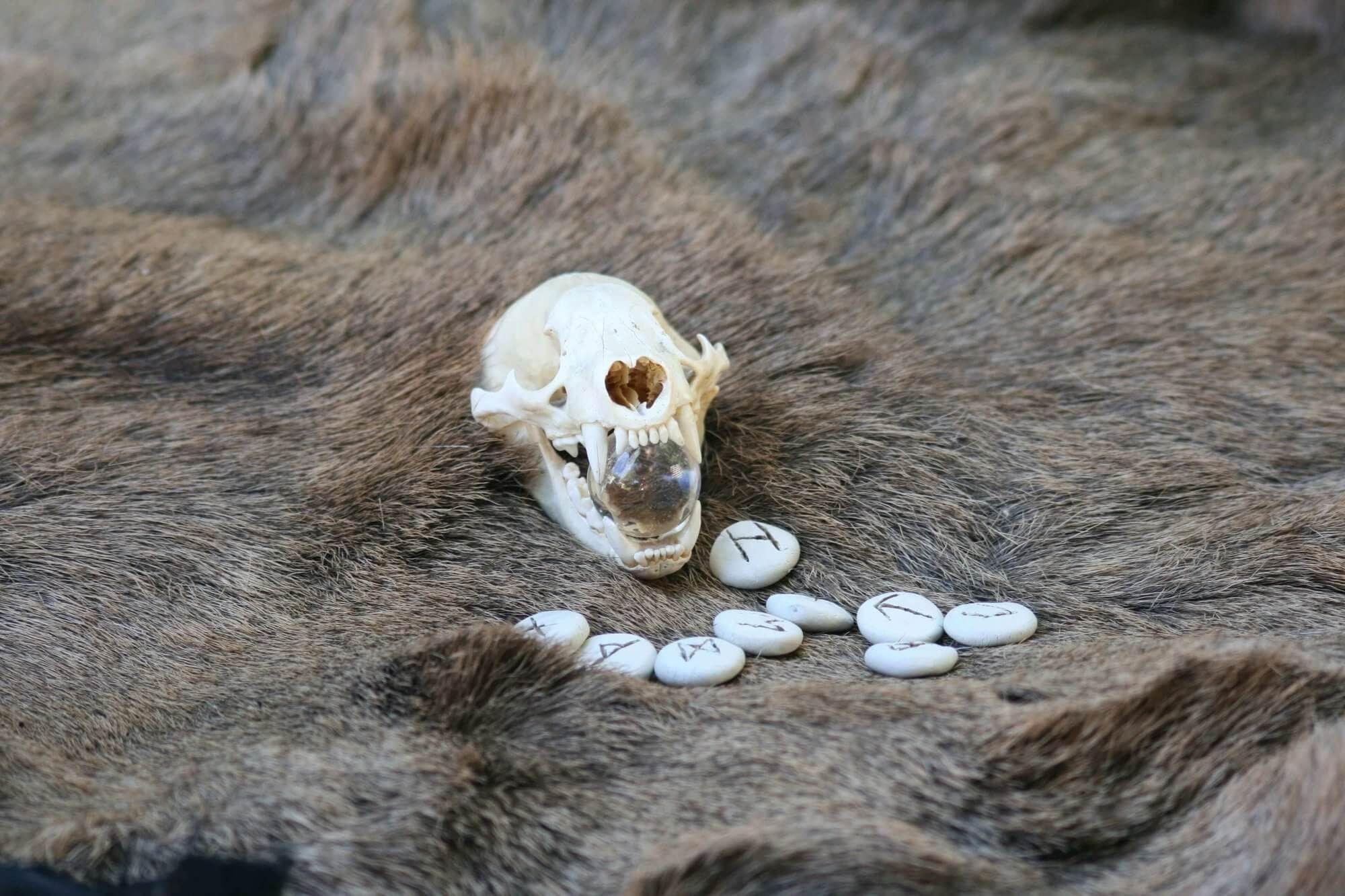 Runenstenen verspreid over een tafel, als illustratie bij dit artikel op de blog van AskNebula Photo - Runenstenen verspreid over een tafel, als illustratie bij dit artikel op de blog van AskNebula