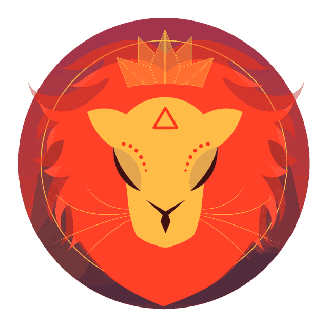Symbool van het sterrenbeeld Leeuw zoals gebruikt in de horoscopen van AskNebula Photo - Symbool van het sterrenbeeld Leeuw zoals gebruikt in de horoscopen van AskNebula